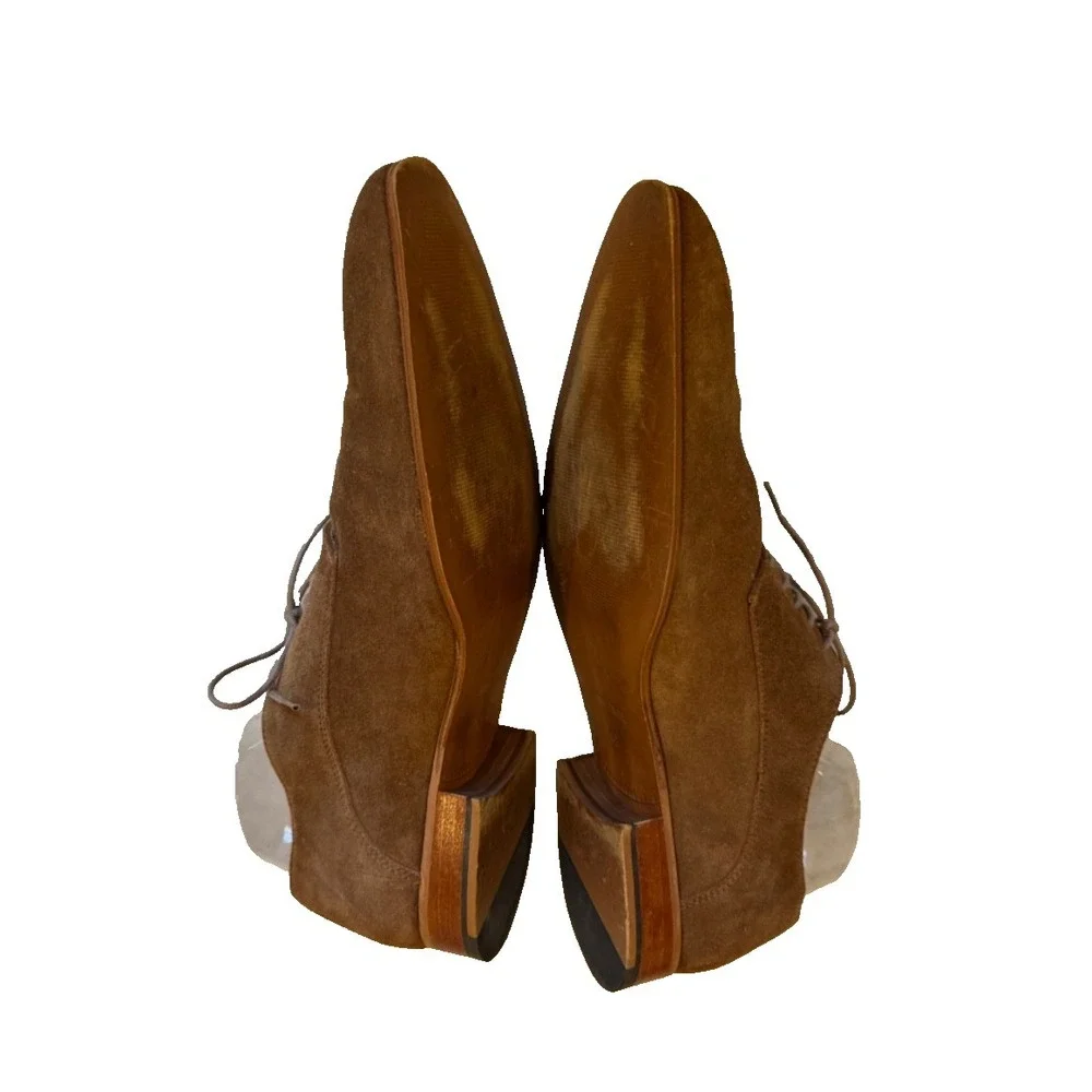 Van Dalen - Men's Brown Suede Oxford Shoes; Made in Portugal; EU 46; US 12